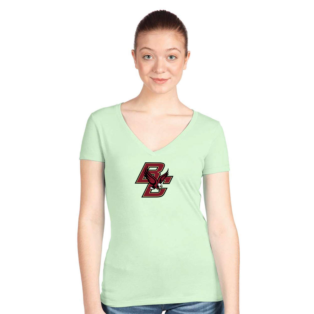 Women's Boston College Eagles  Next Level V-Neck T-Shirt