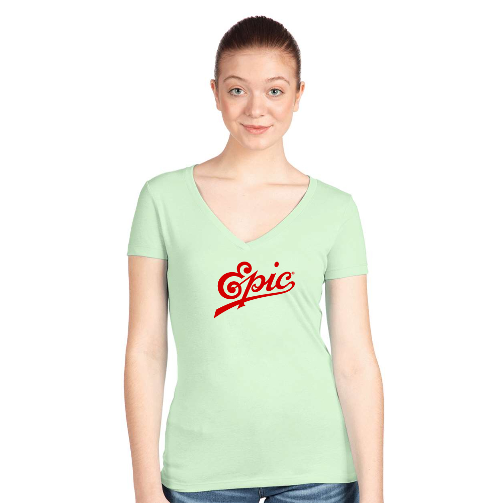 Women's Epic Records Next Level V-Neck T-Shirt