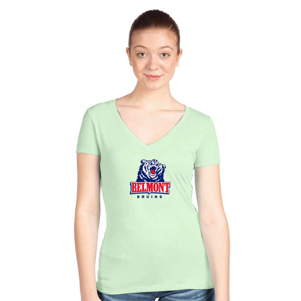Women's Belmont Bruins  Next Level V-Neck T-Shirt