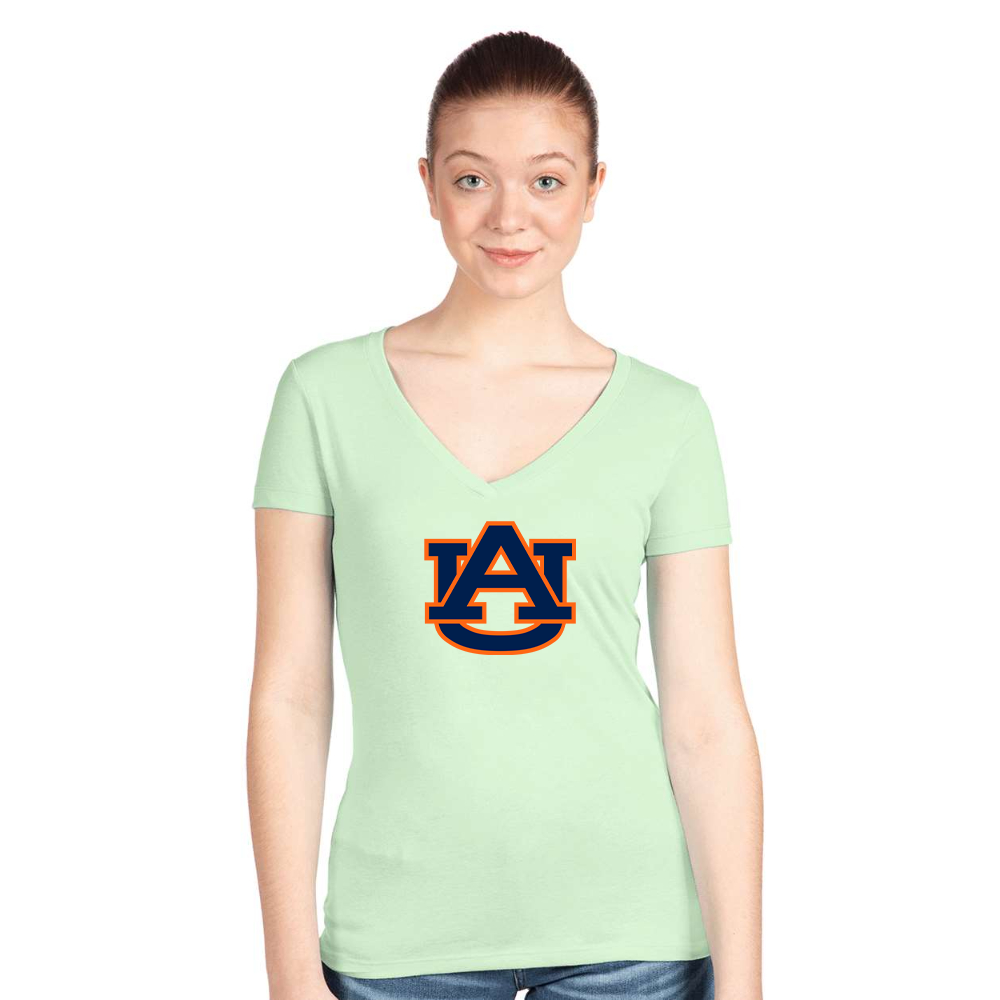 Women's Auburn Tigers  Next Level V-Neck T-Shirt