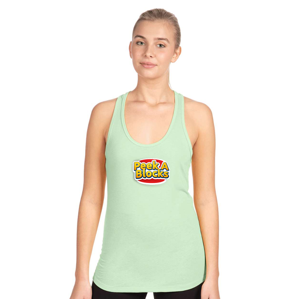Women's Peek A Blocks Next Level Ideal Racerback Tank