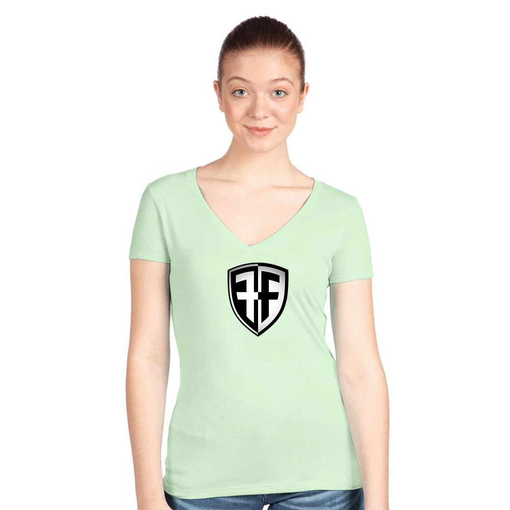 Women's Foffa Bike   Next Level V-Neck T-Shirt