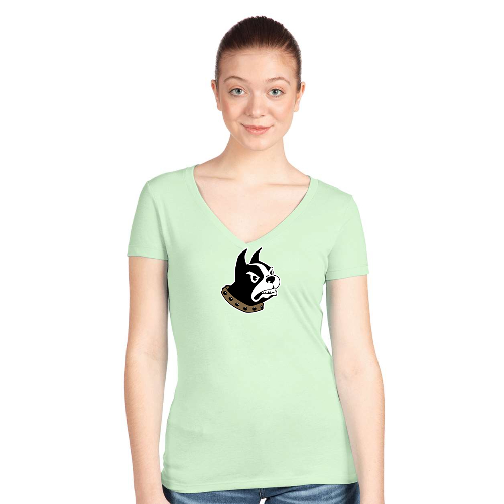 Women's   Woffrd Terriers   Next Level V-Neck T-Shirt