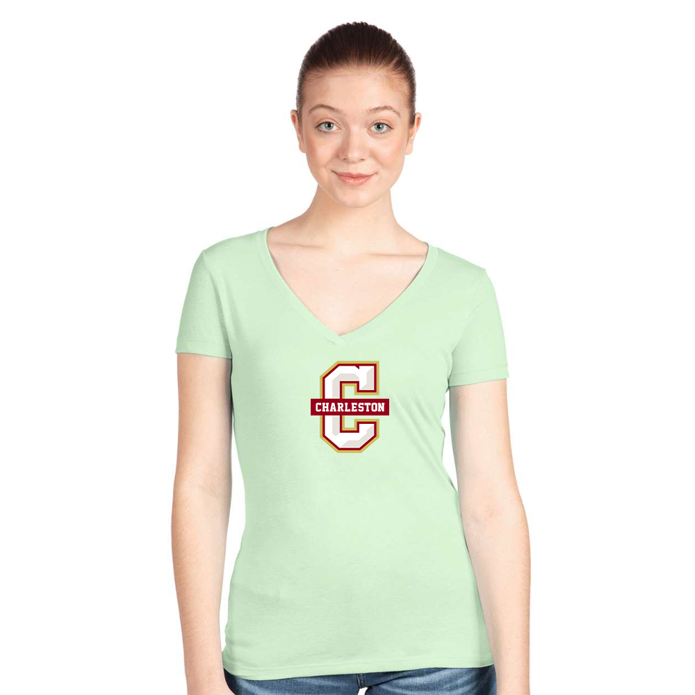 Women's Charleston Cougars Next Level V-Neck T-Shirt
