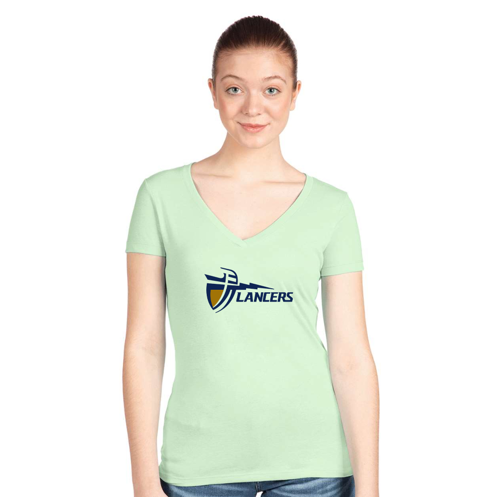 Women's California Baptist Lancers Next Level V-Neck T-Shirt