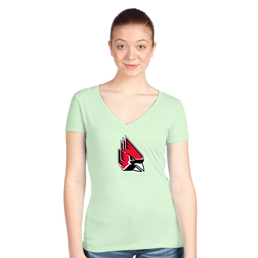 Women's  Ball State Cardinals Next Level V-Neck T-Shirt