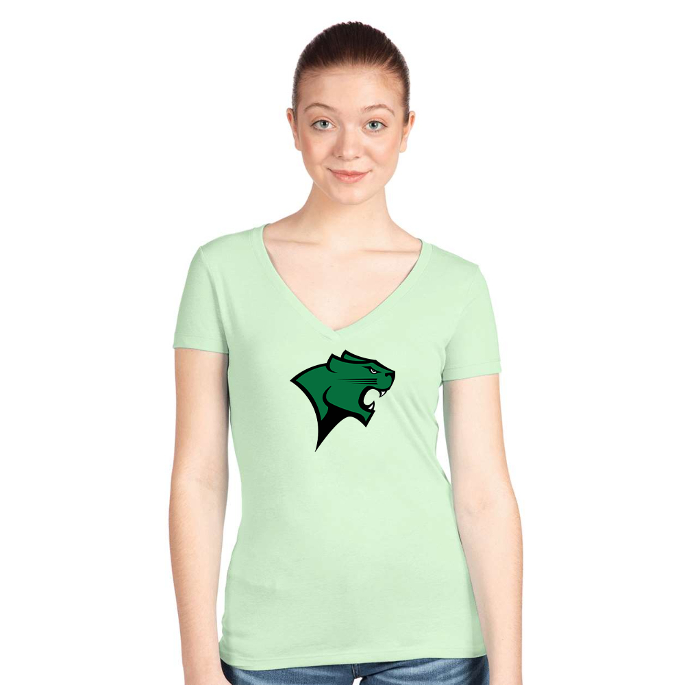 Women's Chicago State Cougars  Next Level V-Neck T-Shirt