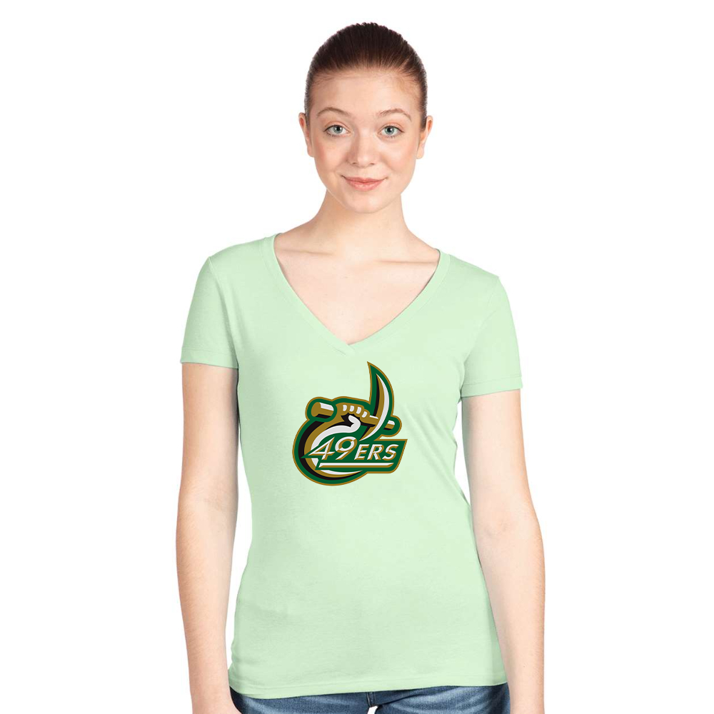 Women's Charlotte 49ers Next Level V-Neck T-Shirt