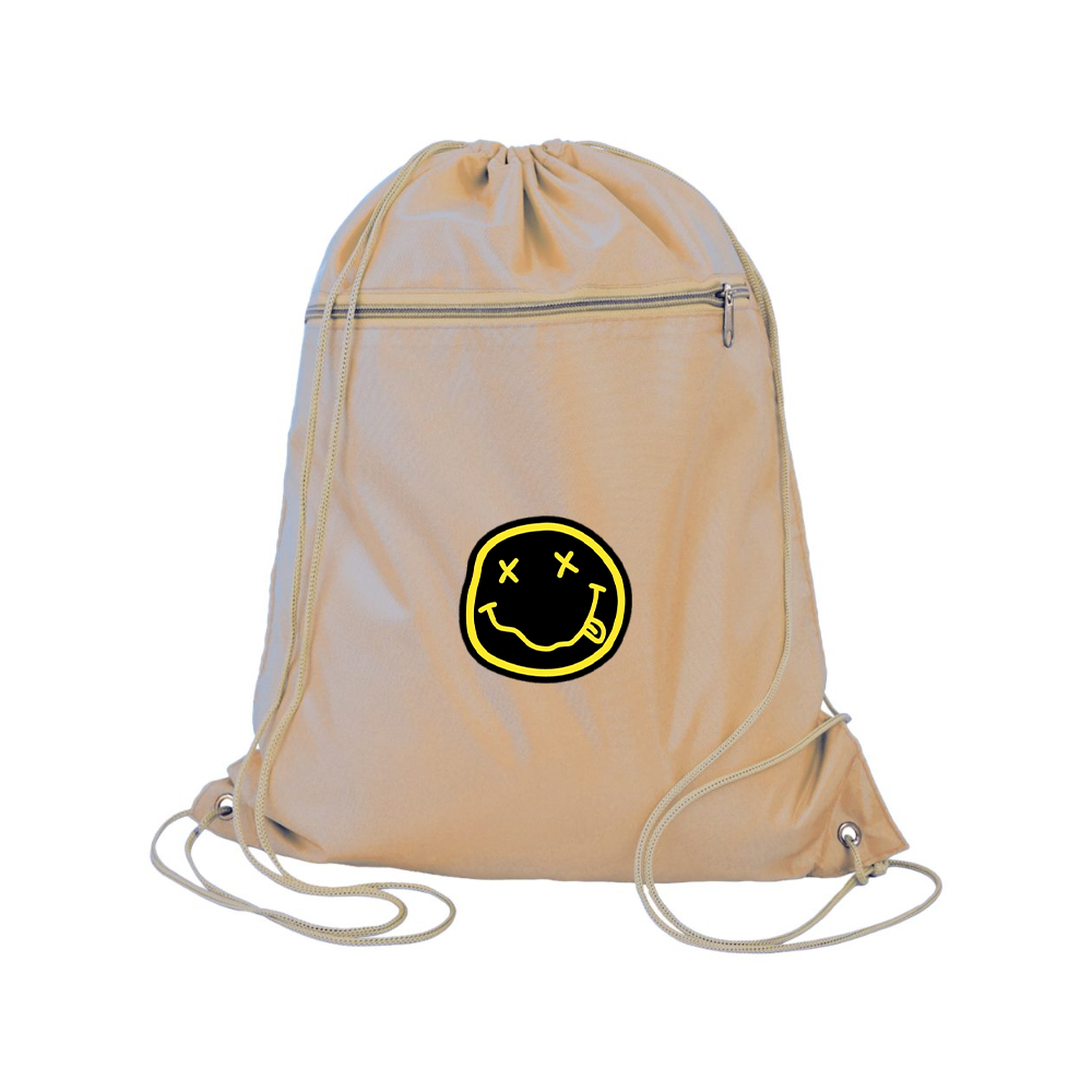 Nirvana Yellow and Black Face Q-Tees - Polyester Cinchpack