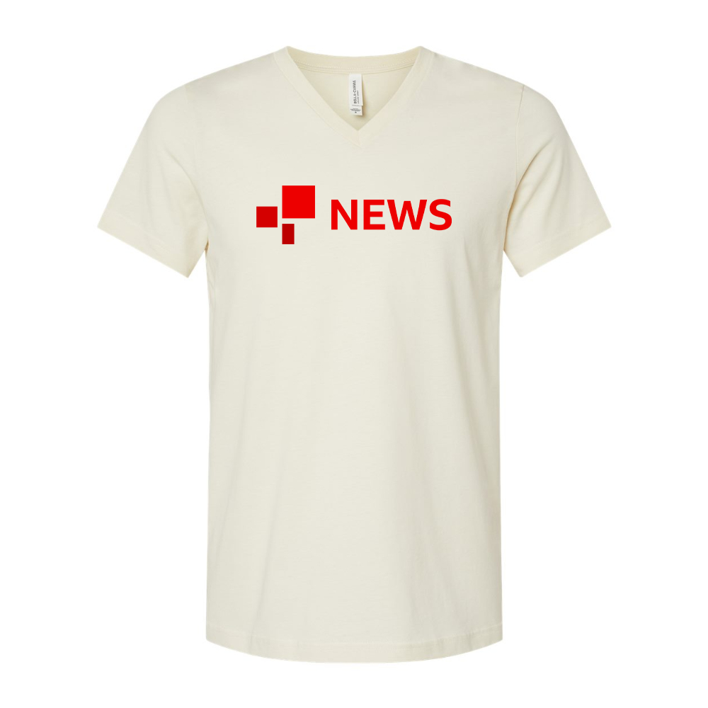 BBC News  BELLA  CANVAS - Jersey V-Neck T-Shirt