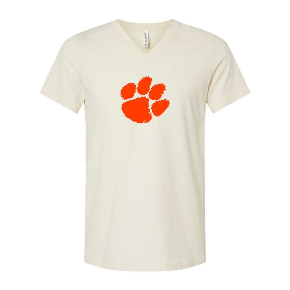 Clemson Tigers  BELLA  CANVAS - Jersey V-Neck T-Shirt