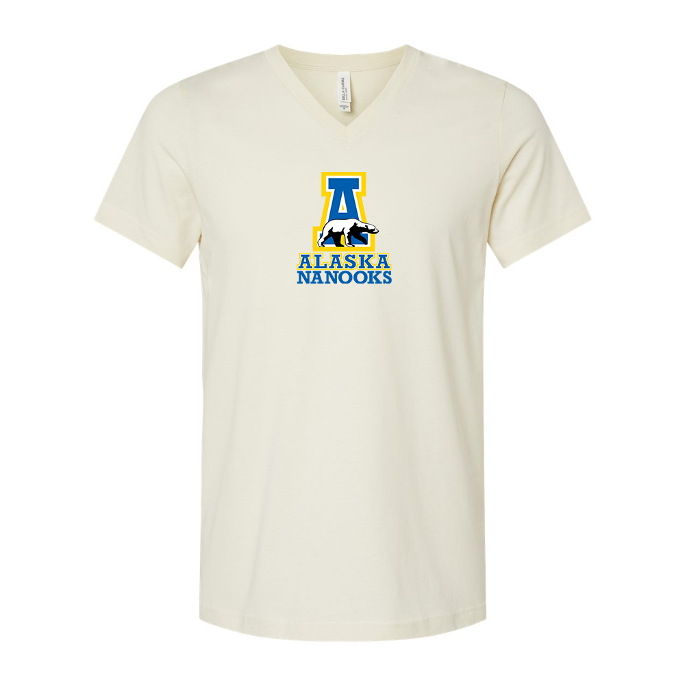 Alaska Nanooks  BELLA  CANVAS - Jersey V-Neck T-Shirt
