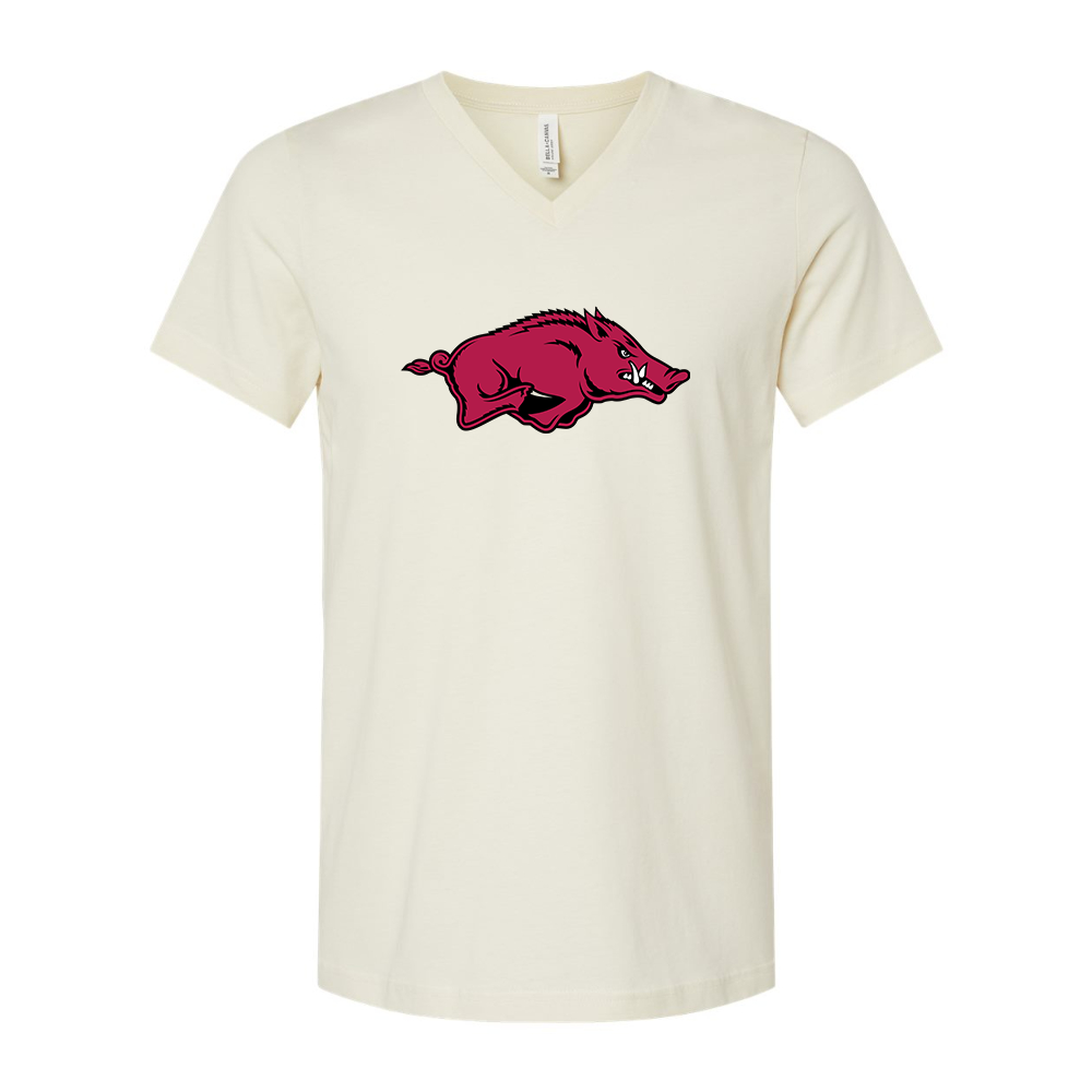 Arkansas Razorbacks  BELLA  CANVAS - Jersey V-Neck T-Shirt