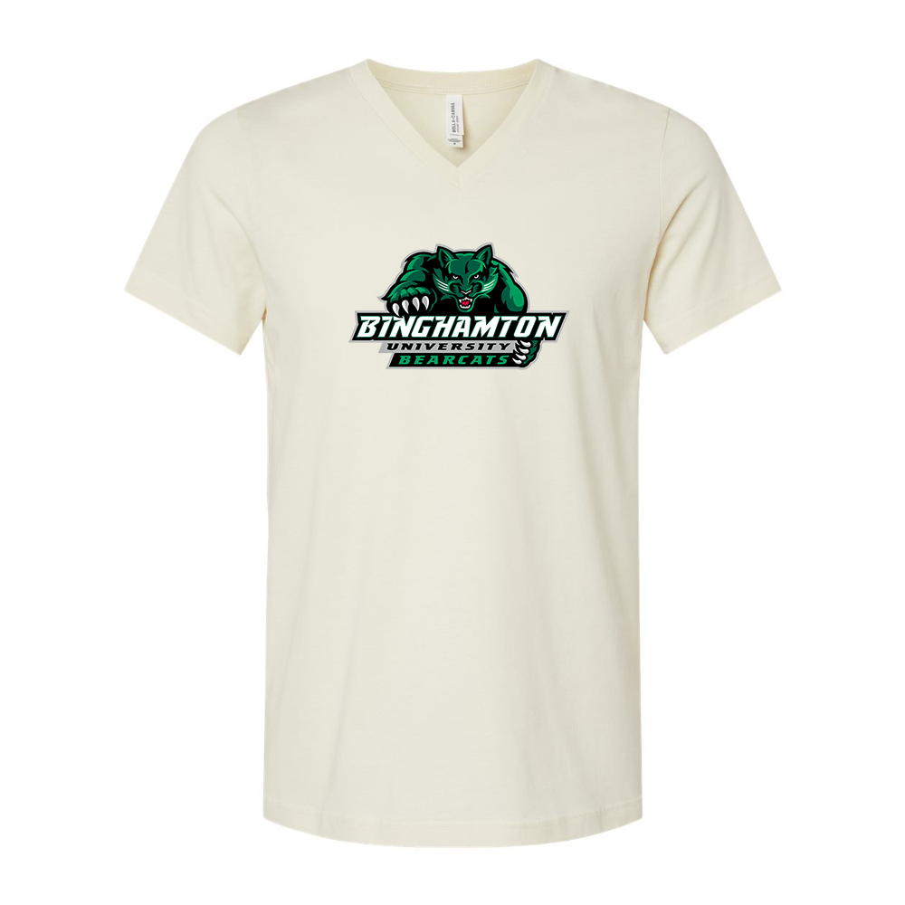 Binghamton Bearcats  BELLA  CANVAS - Jersey V-Neck T-Shirt