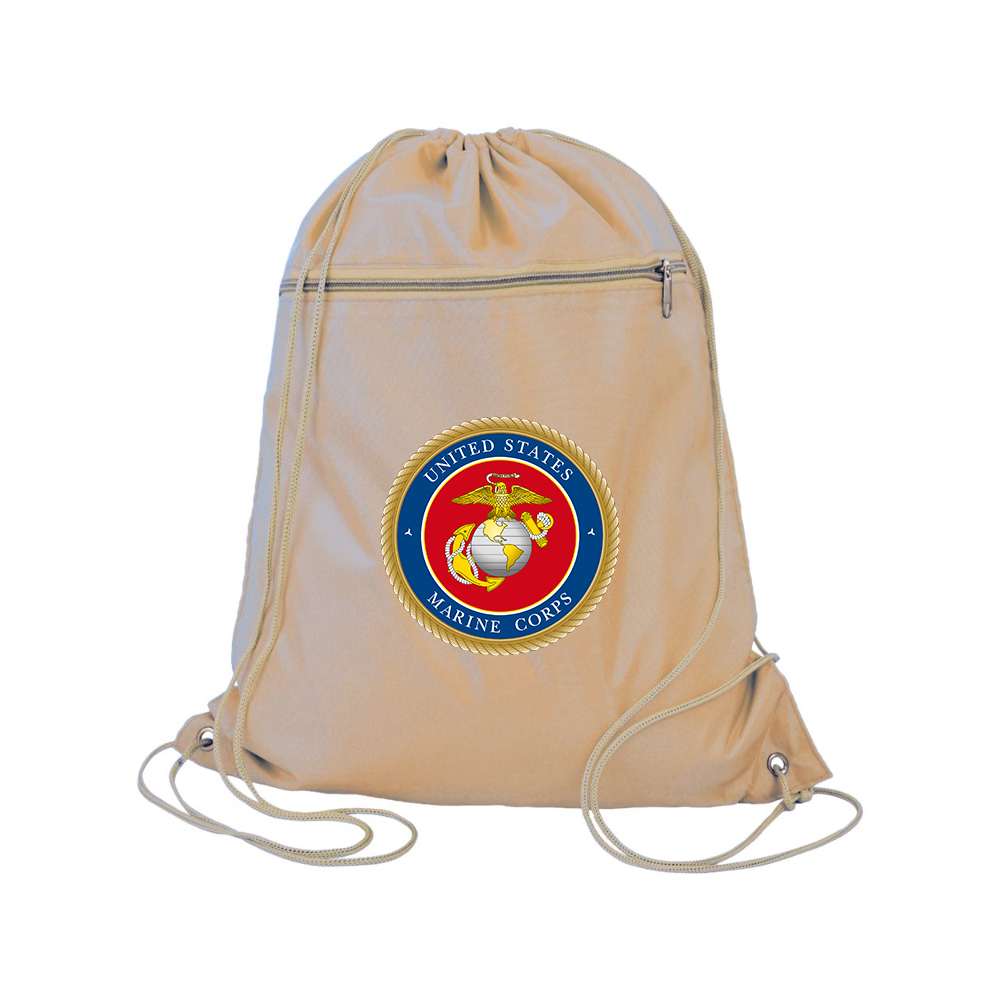USMC Emblem Q-Tees - Polyester Cinchpack