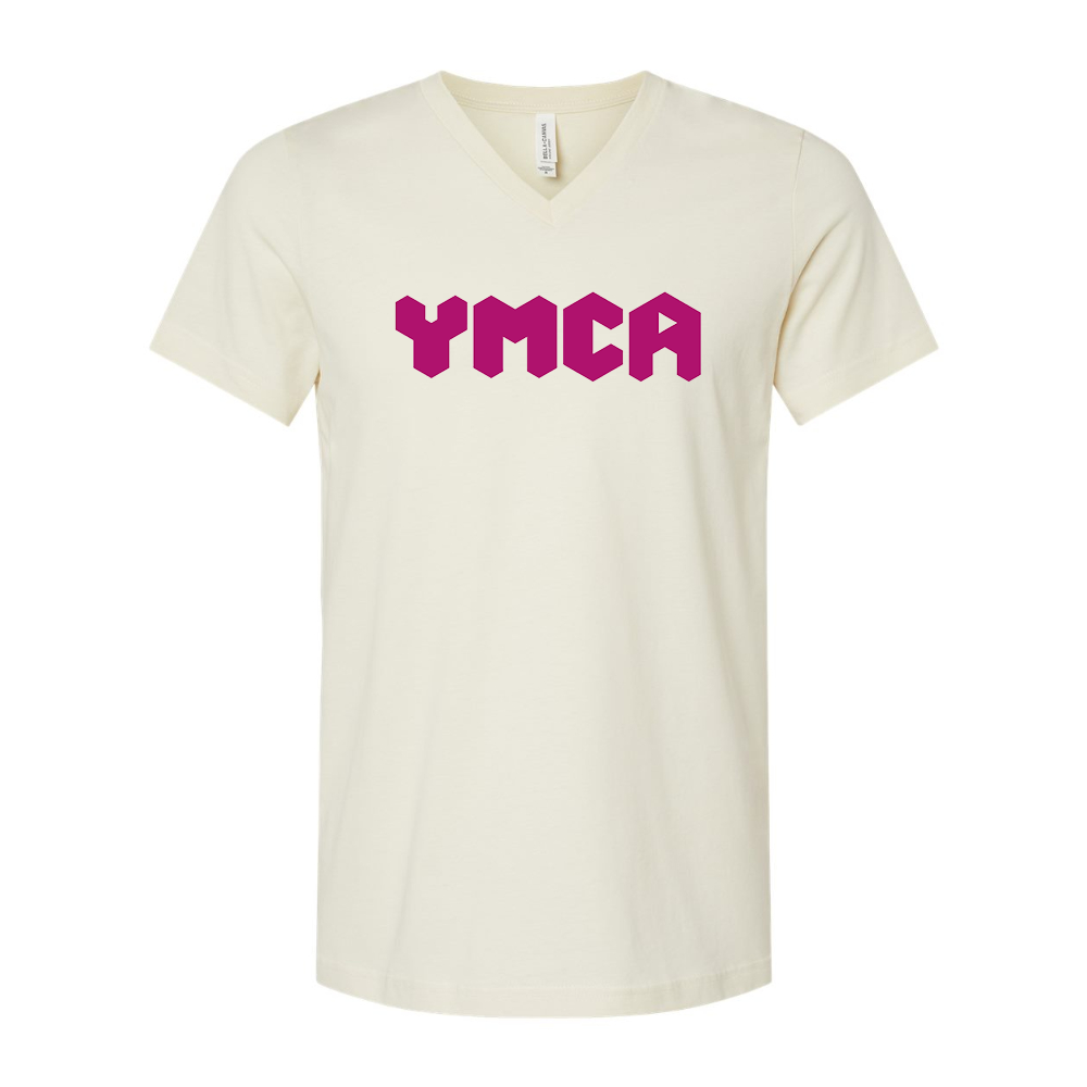YMCA Mauve  BELLA  CANVAS - Jersey V-Neck T-Shirt