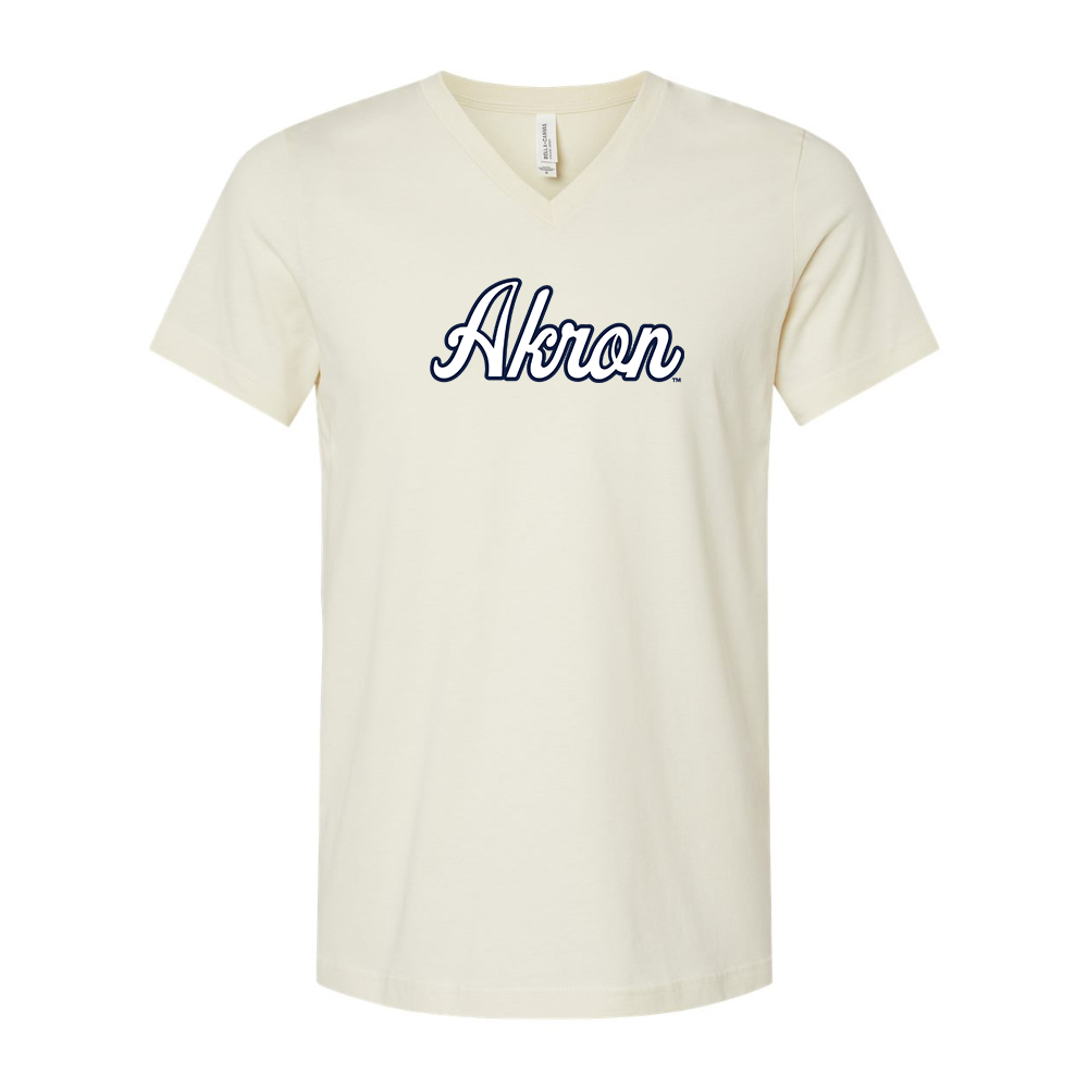 Akron Zips BELLA  CANVAS - Jersey V-Neck T-Shirt