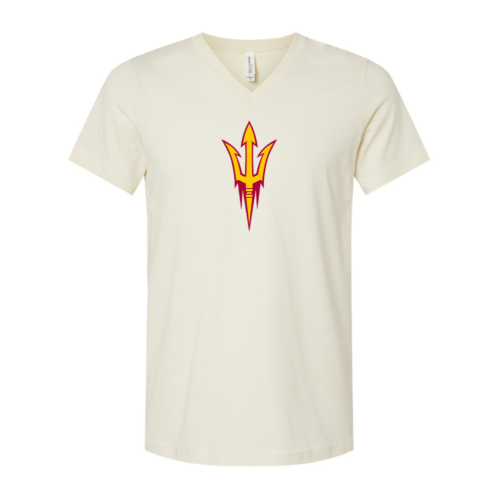 Arizona State Sun Devils BELLA  CANVAS - Jersey V-Neck T-Shirt