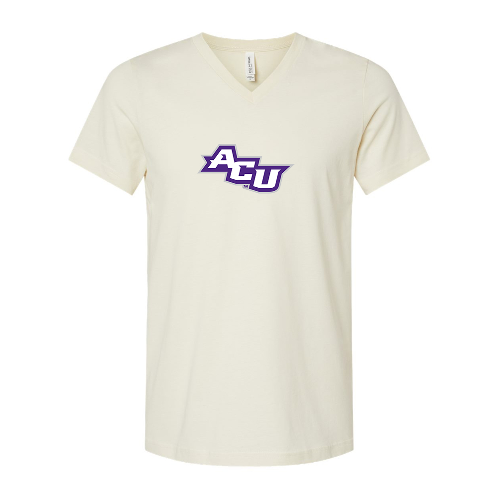 Abilene Christian Wildcats  BELLA  CANVAS - Jersey V-Neck T-Shirt