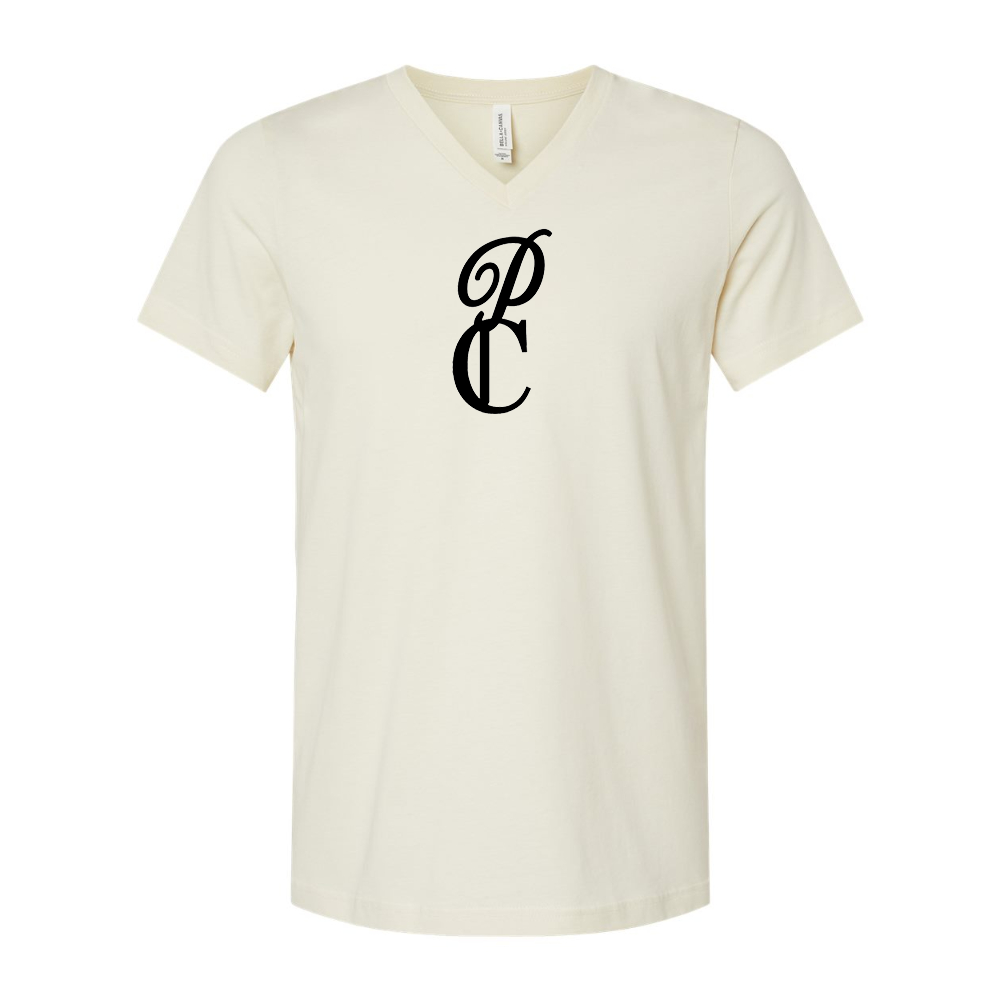 P & C Black  BELLA  CANVAS - Jersey V-Neck T-Shirt