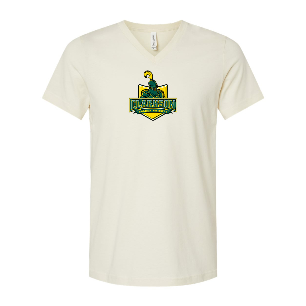 Clarkson Golden Knights BELLA  CANVAS - Jersey V-Neck T-Shirt