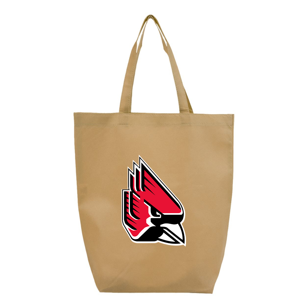 The Ball State Cardinals  Q-Tees Non-Woven Gusset Bottom Tote