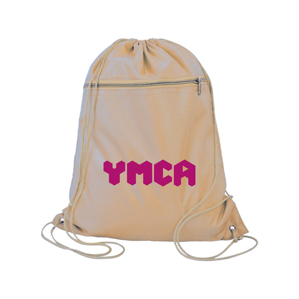 YMCA Mauve Q-Tees - Polyester Cinchpack