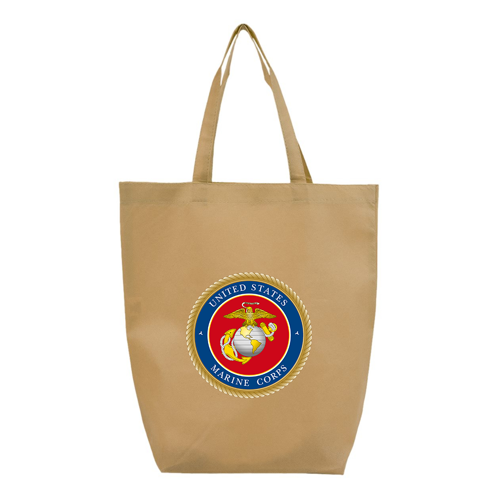 USMC Emblem Q-Tees Non-Woven Gusset Bottom Tote