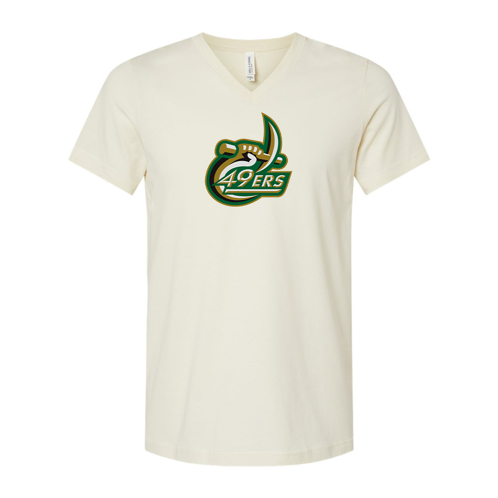 Charlotte 49ers BELLA  CANVAS - Jersey V-Neck T-Shirt