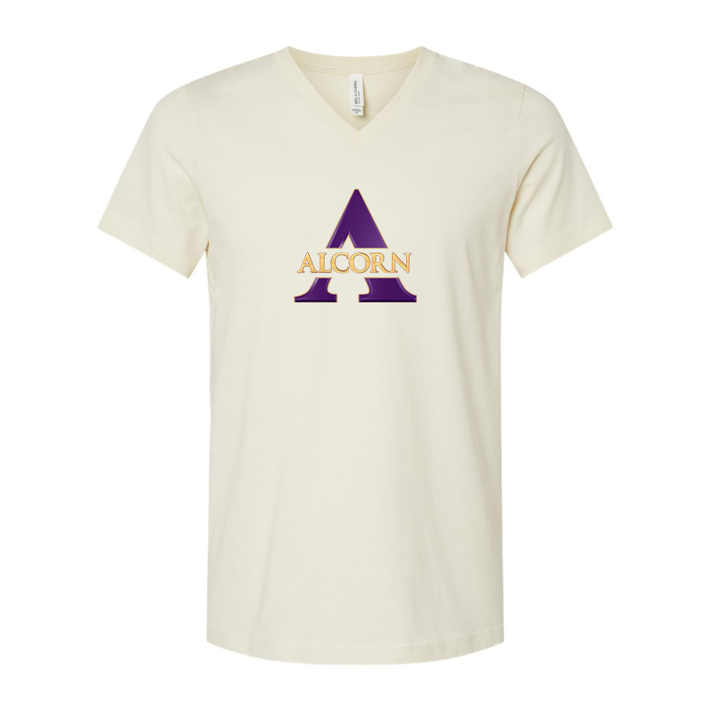 Alcorn State Braves  BELLA  CANVAS - Jersey V-Neck T-Shirt