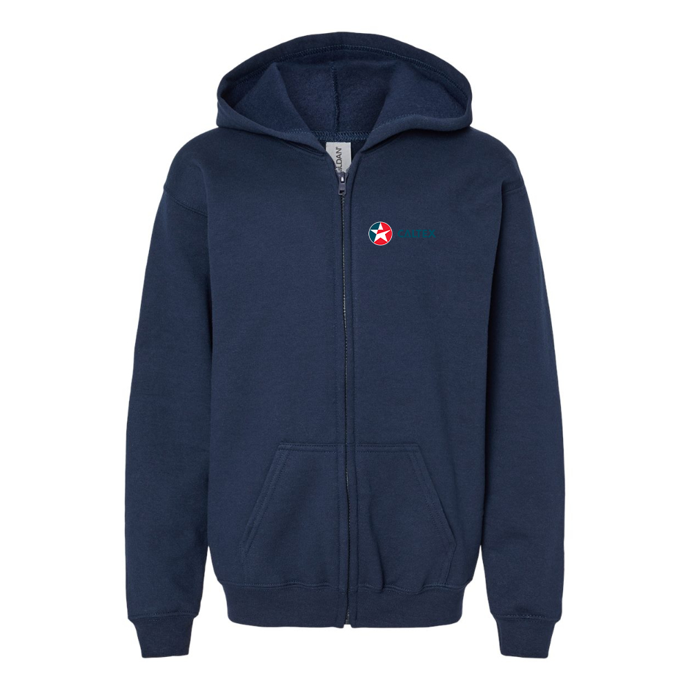 Youth Caltex Gas Station  Gildan Heavy Blend Full Zip Hooded Sweatshirt