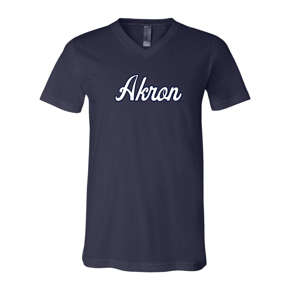 Akron Zips BELLA  CANVAS - Jersey V-Neck T-Shirt