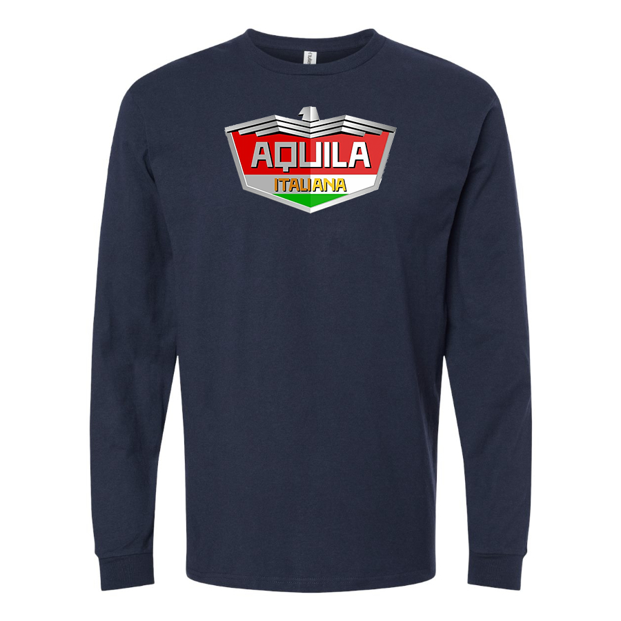Men's Aquila Italiana  Logo Cotton Long Sleeve T-Shirt