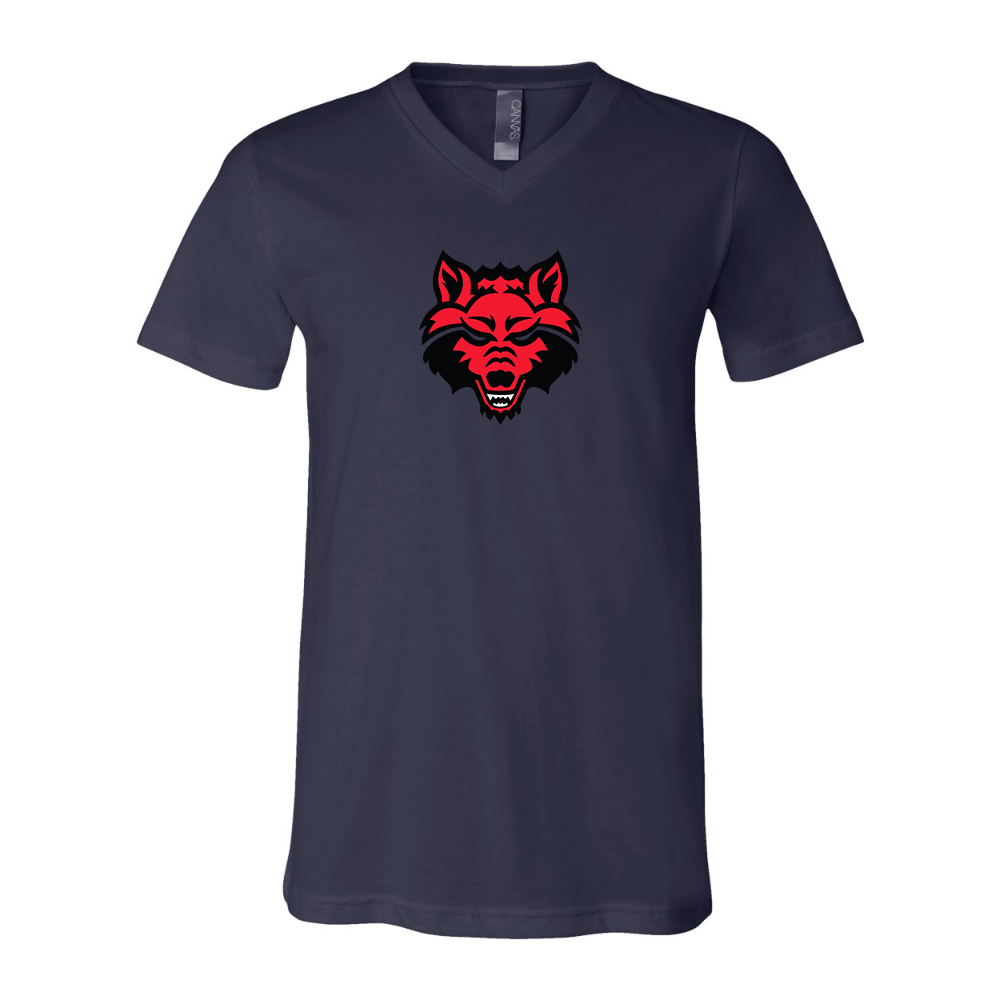 Arkansas State Red Wolves BELLA  CANVAS - Jersey V-Neck T-Shirt