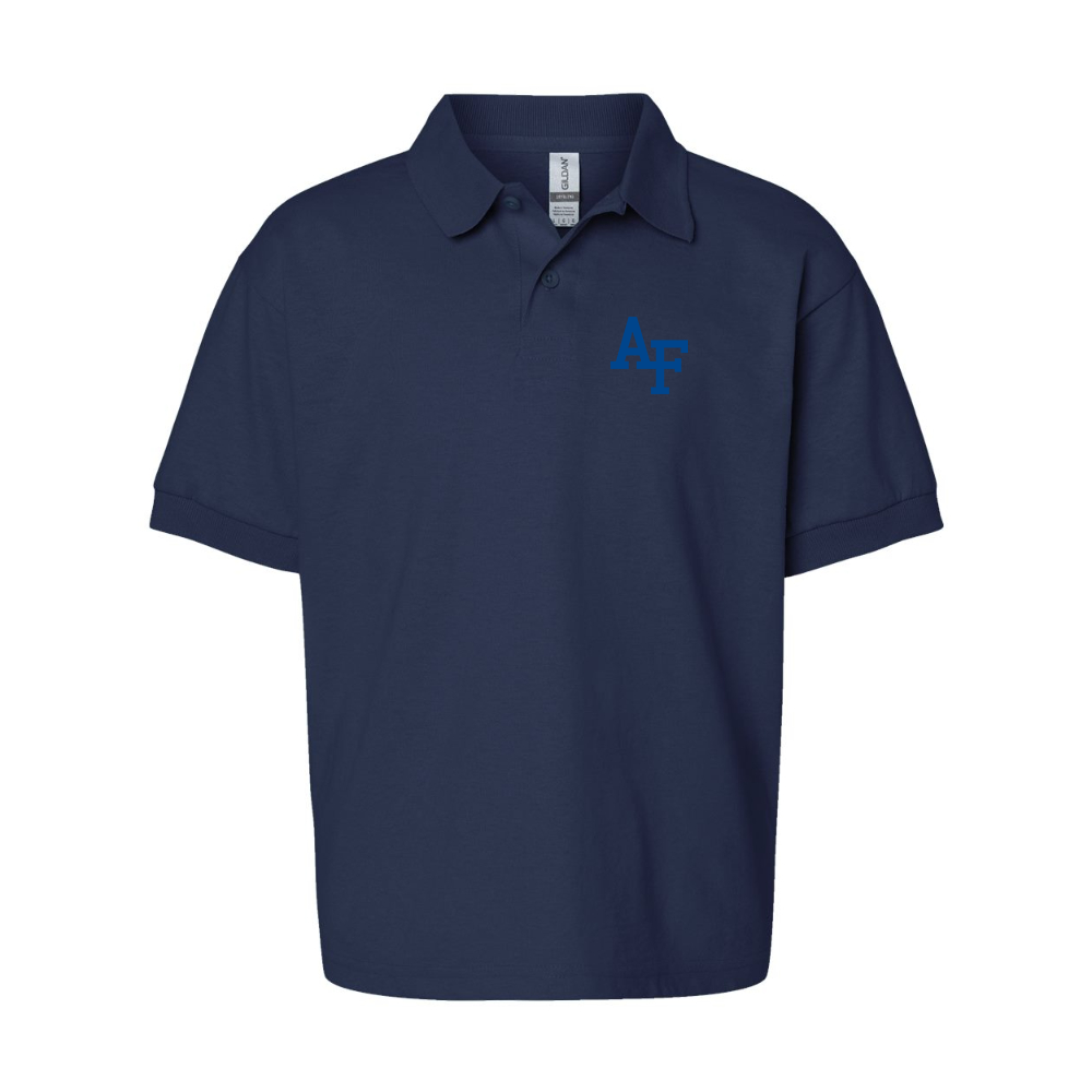 Youth Air Force Falcons  Gildan Dry Blend Jersey Polo