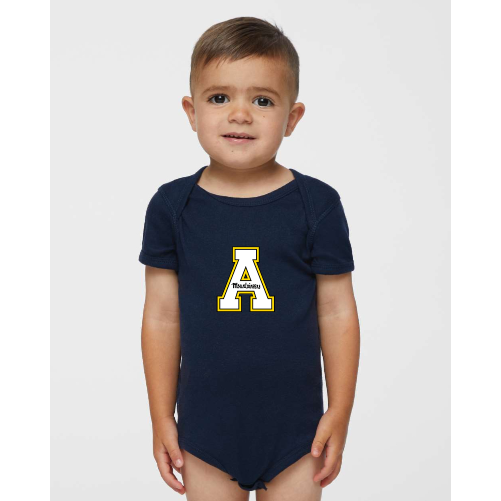 Appalachian State Mountaineers  Rabbit Skins Infant Baby Rib Bodysuit