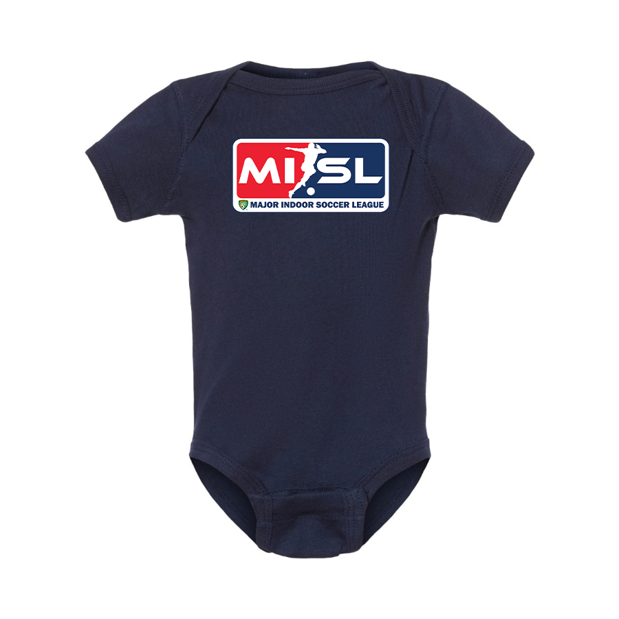 Major Indoor Soccer League Logo Baby Onesie Romper