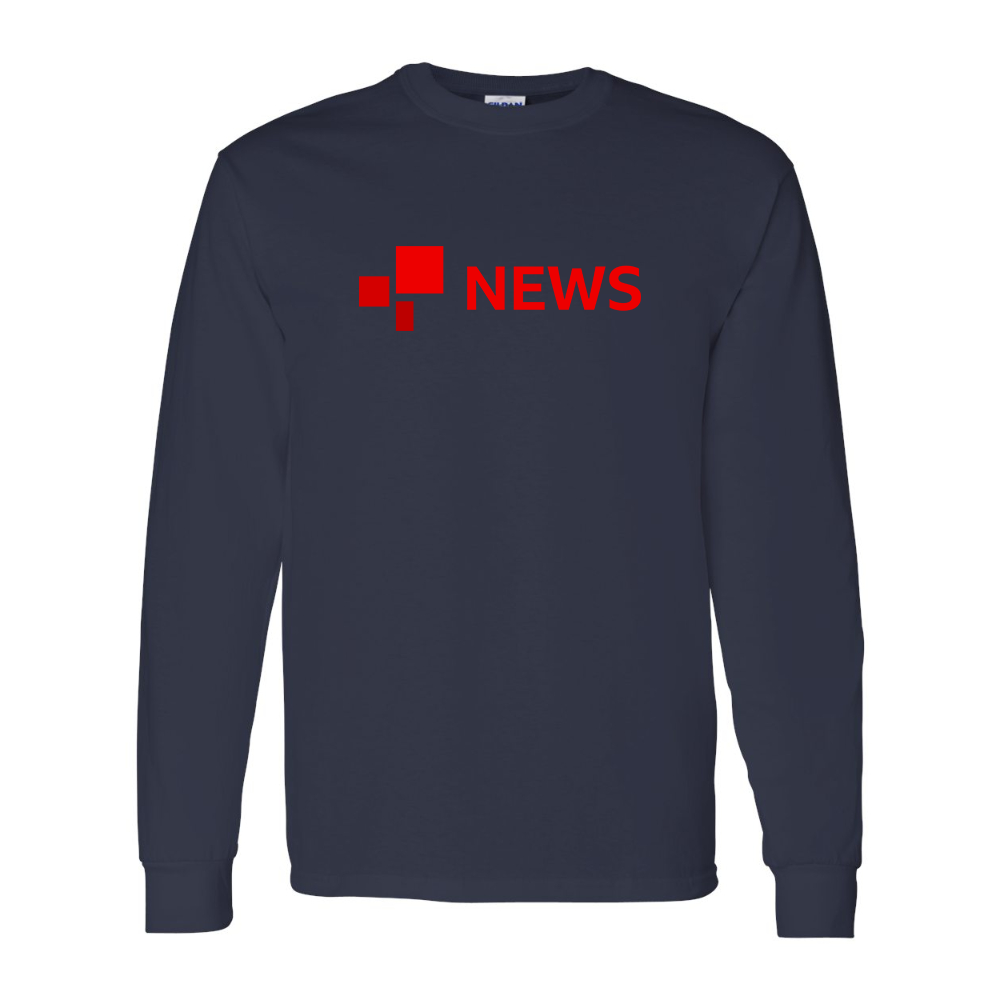 Men's BBC News Gildan Heavy Cotton Long Sleeve T-Shirt