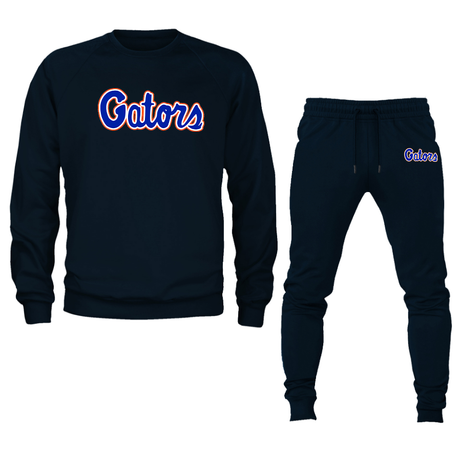 Men's  Florida Gators Script  Crewneck Sweatshirt Joggers Suit