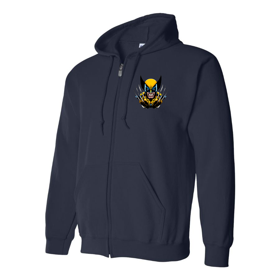 Men's Wolverine 2025 Art  Zipper Hoodie