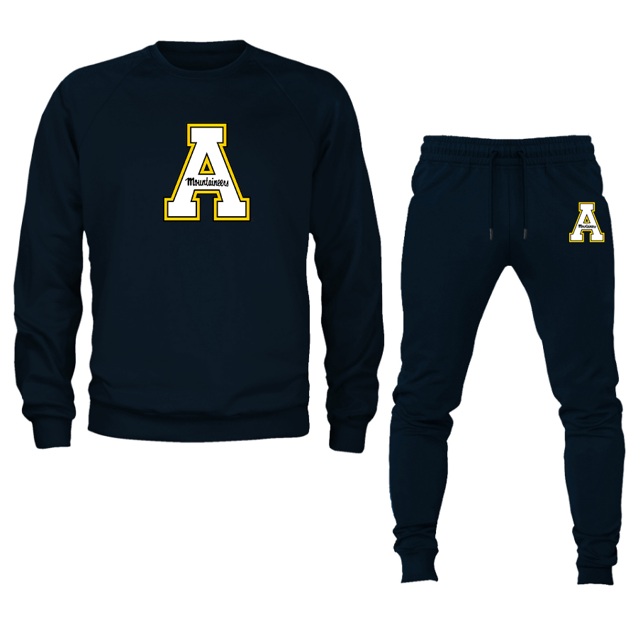 Men's Appalachian State Mountaineers Crewneck Sweatshirt Joggers Suit