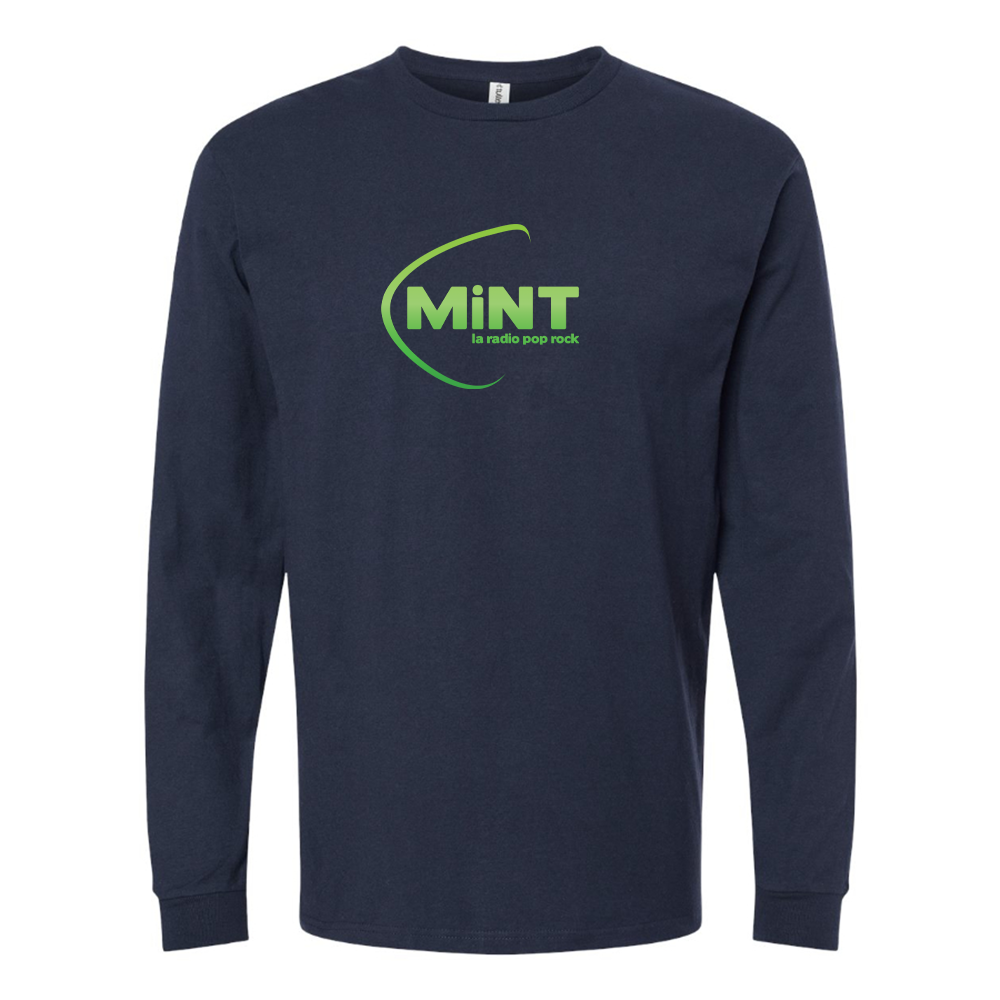 Men's Mint Radio Logo Cotton Long Sleeve T-Shirt