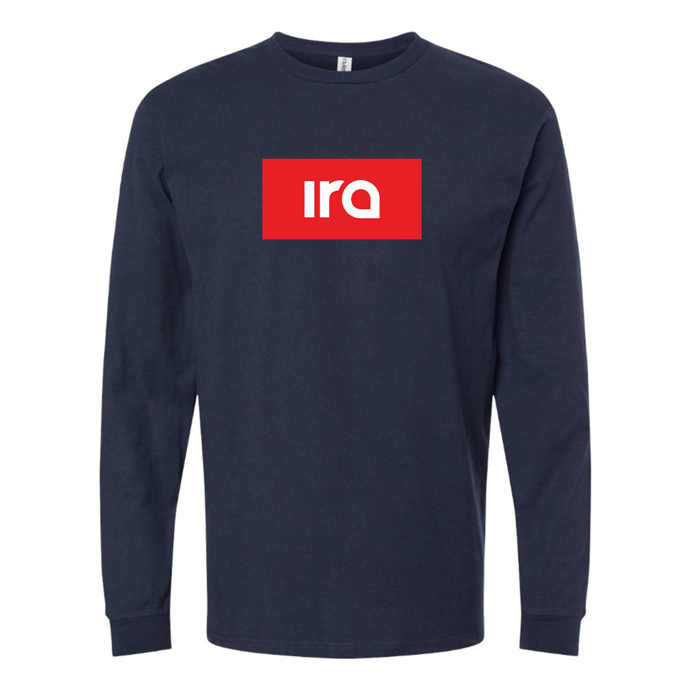 Men's IRA Logo Cotton Long Sleeve T-Shirt