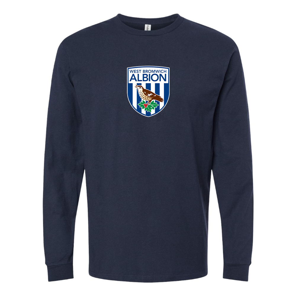 Men's West Bromwich Albion Soccer Cotton Long Sleeve T-Shirt