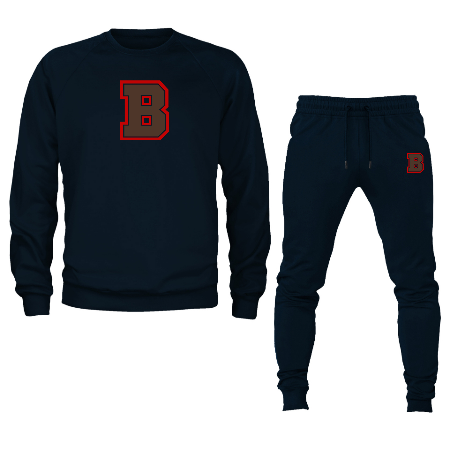 Men's  Brown Bears  Crewneck Sweatshirt Joggers Suit