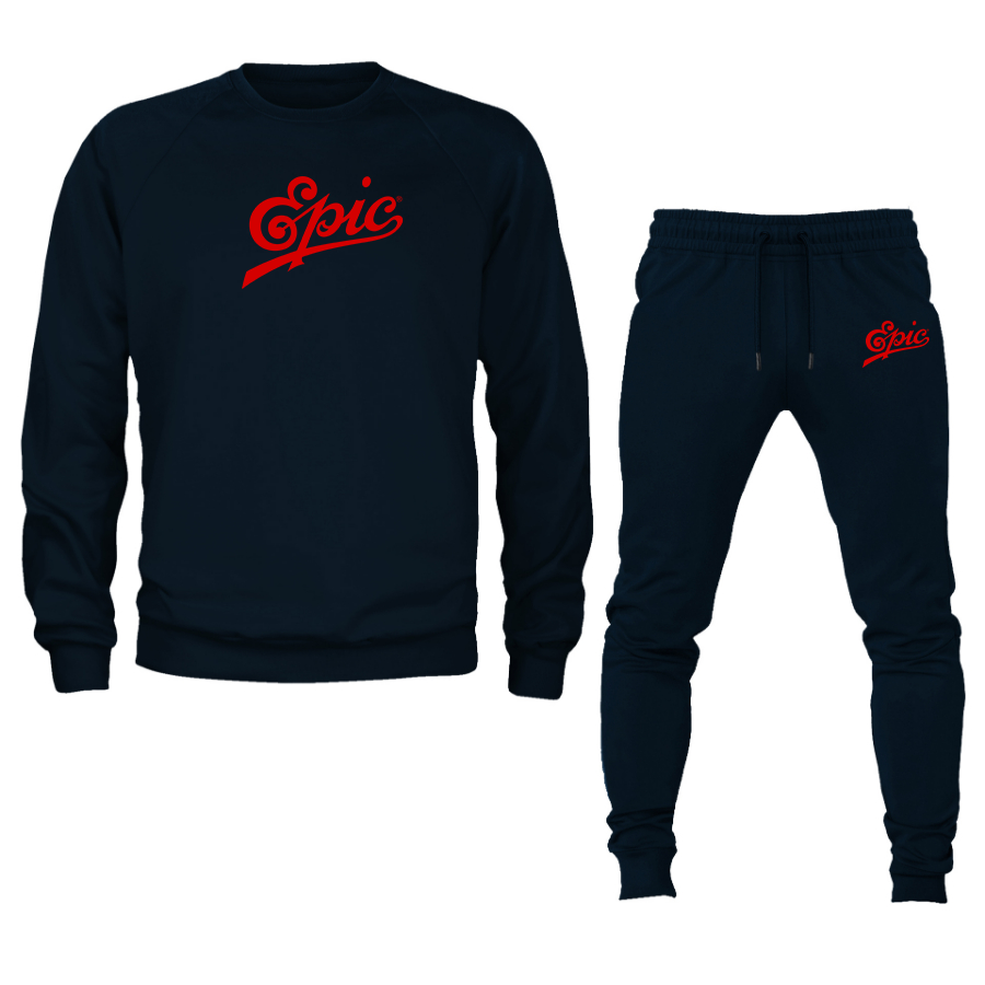 Men's Epic Records Crewneck Sweatshirt Joggers Suit