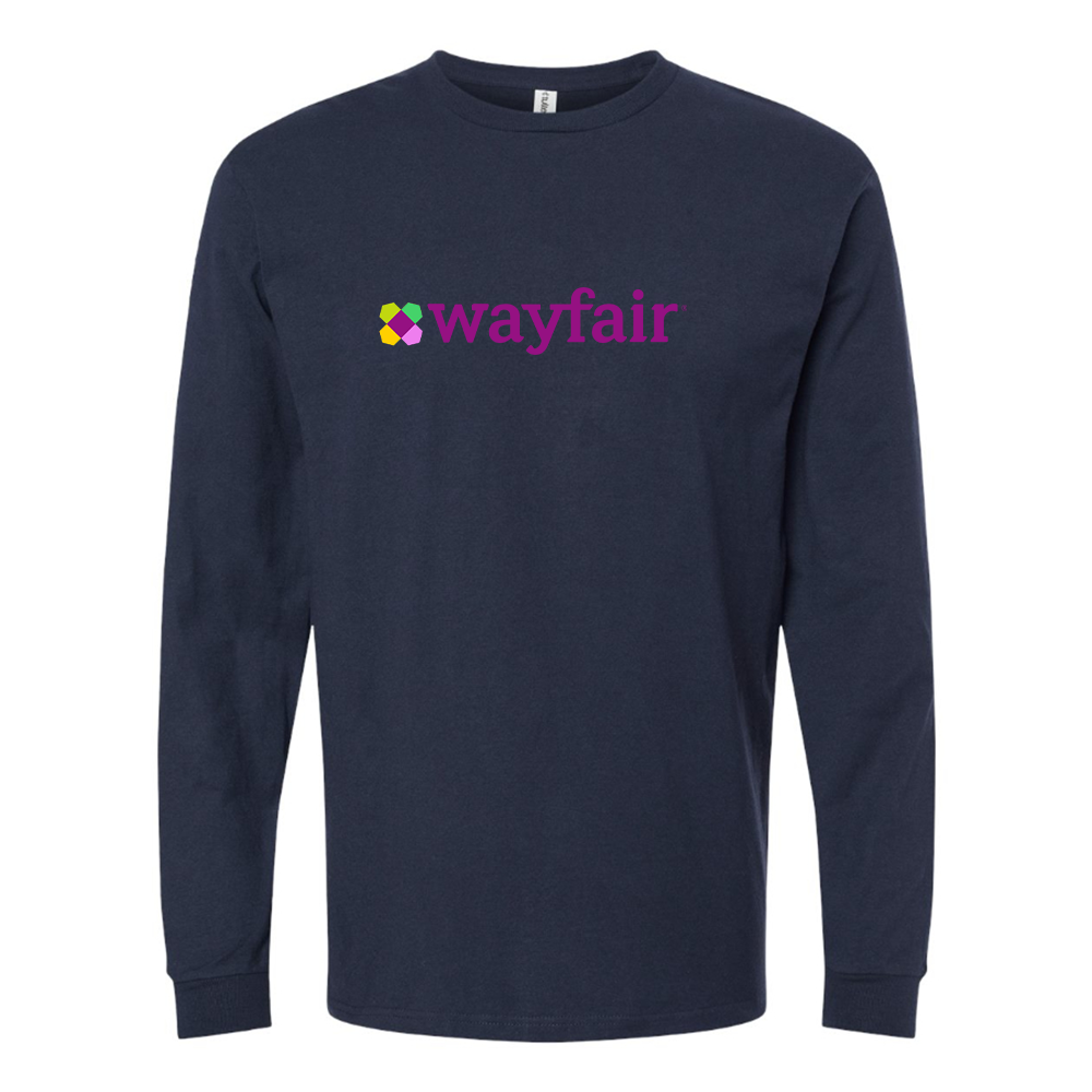 Men's Wayfair Logo Cotton Long Sleeve T-Shirt