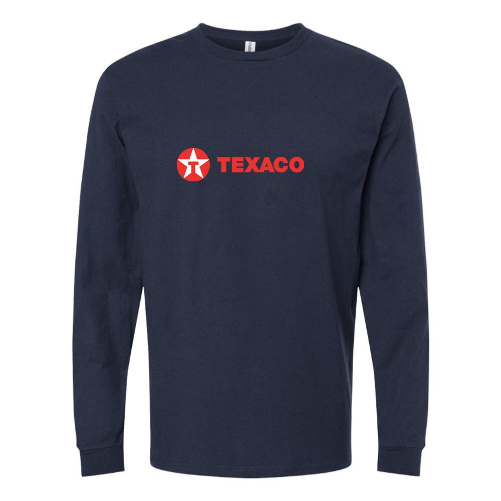 Men's Texaco Logo Cotton Long Sleeve T-Shirt