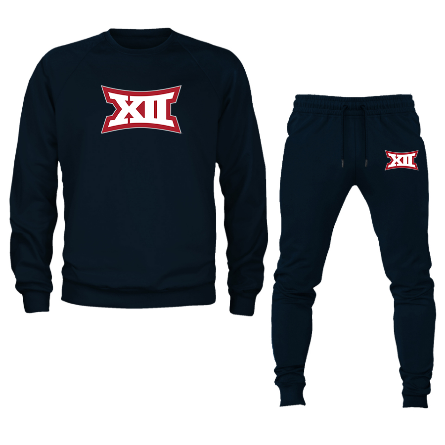 Men's  Big 12 Conference Crewneck Sweatshirt Joggers Suit