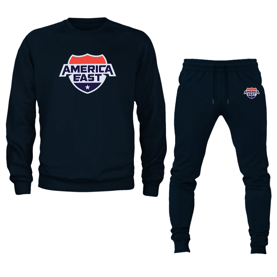 Men's America East Conference Crewneck Sweatshirt Joggers Suit